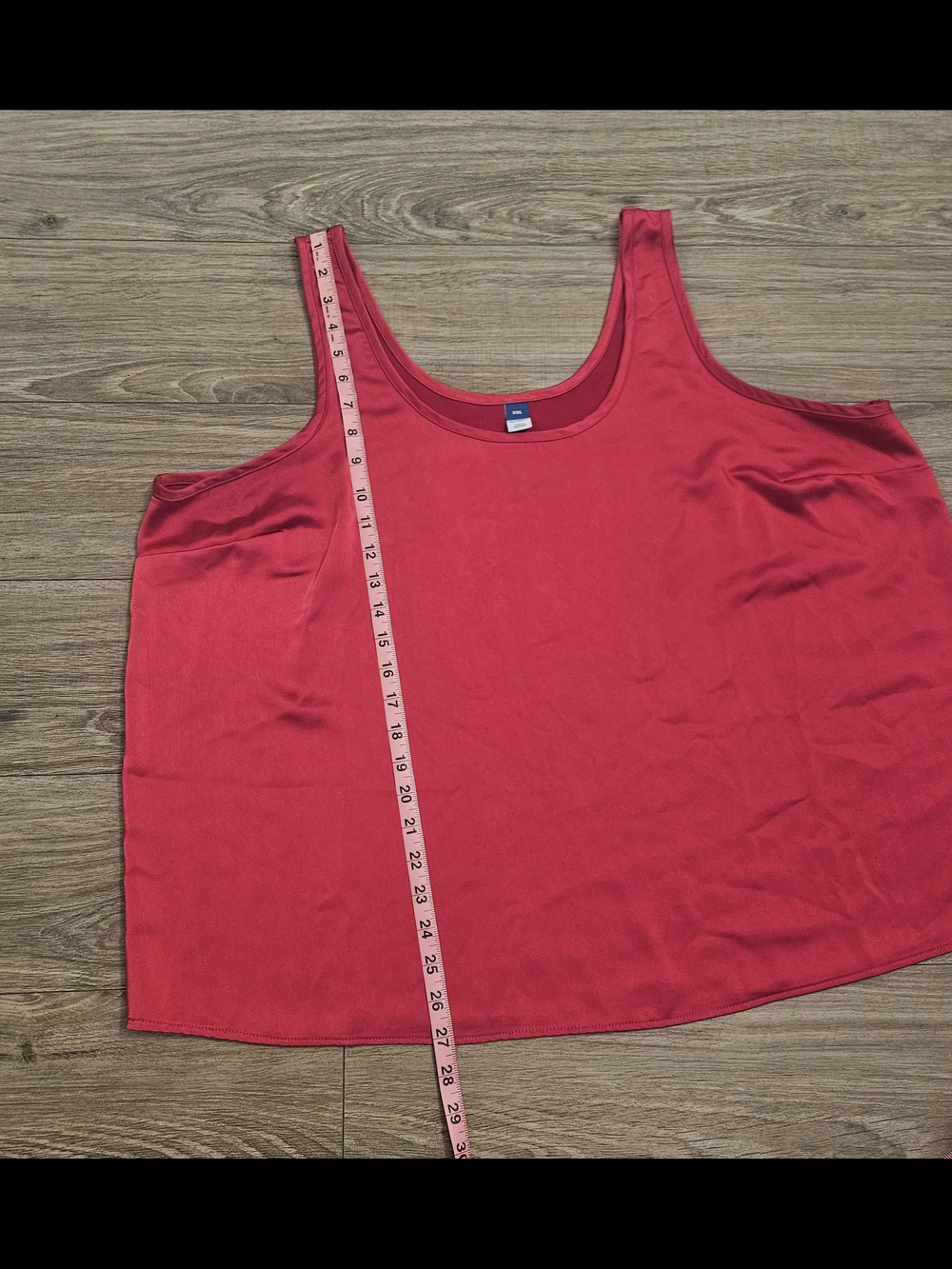 Old Navy Boxy Bright Pink Scoop-Neck Tank Top with Wide Straps Size XXL - Picture 4 of 5